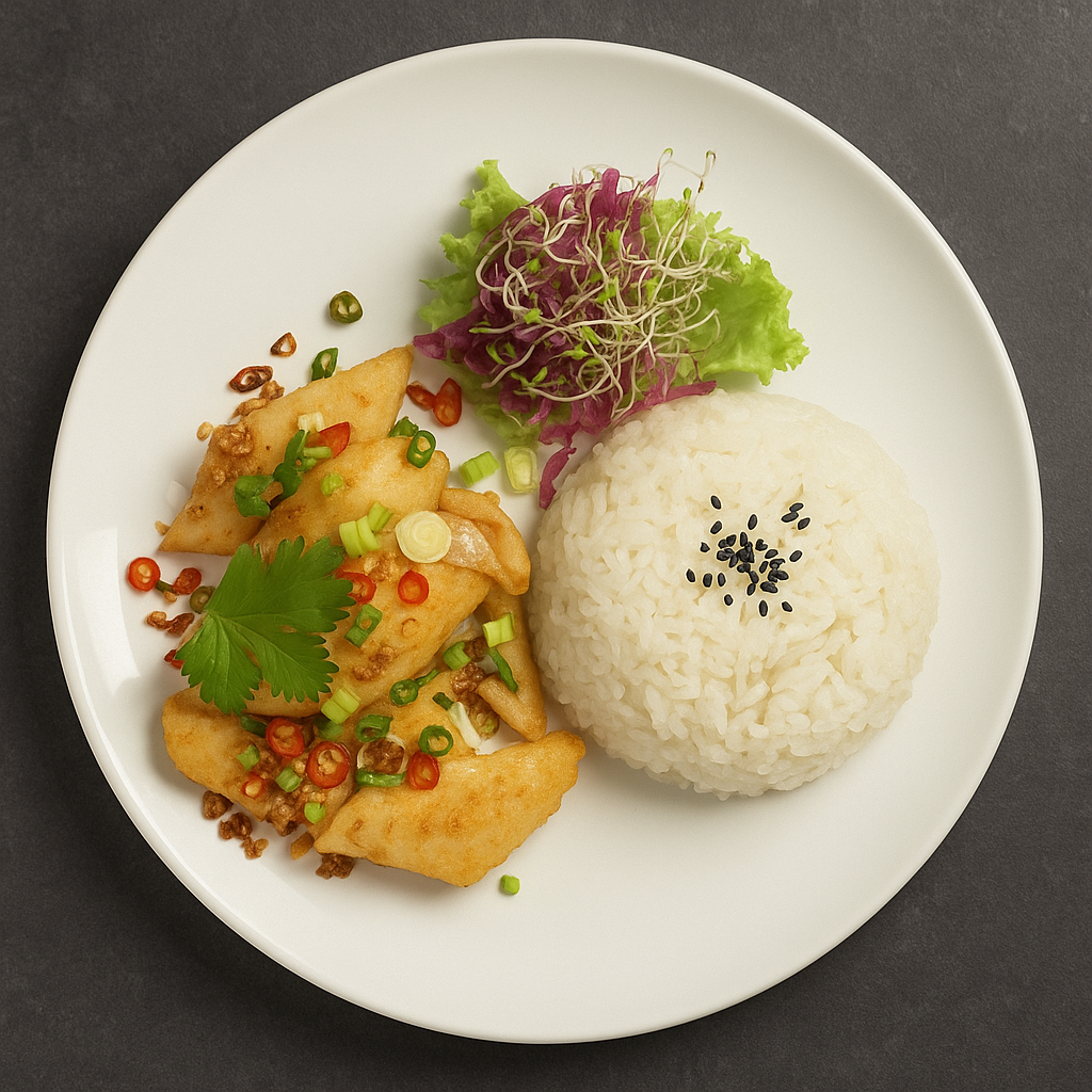 Ryba smażona z chili i solą