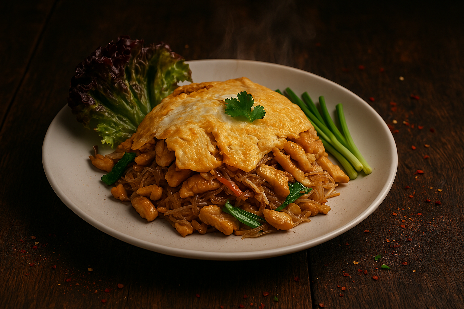 pad woon sen chicken